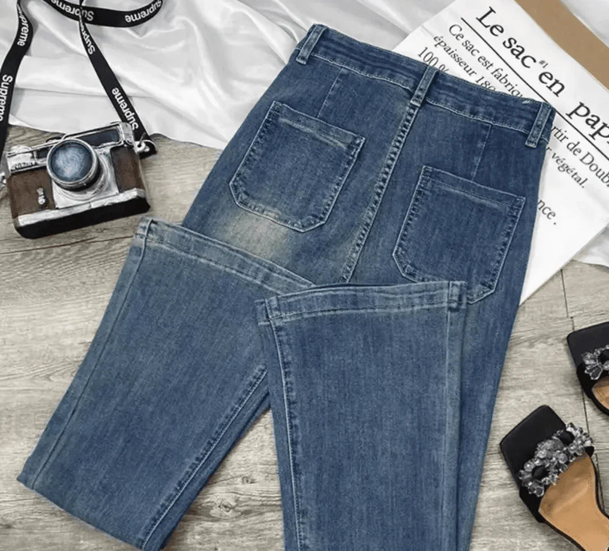 ג'ינס פדלפון סטרצ'י בגימור גבוה ללוק נשי עוצמתי ולהופעה אינטלגנטית שלך