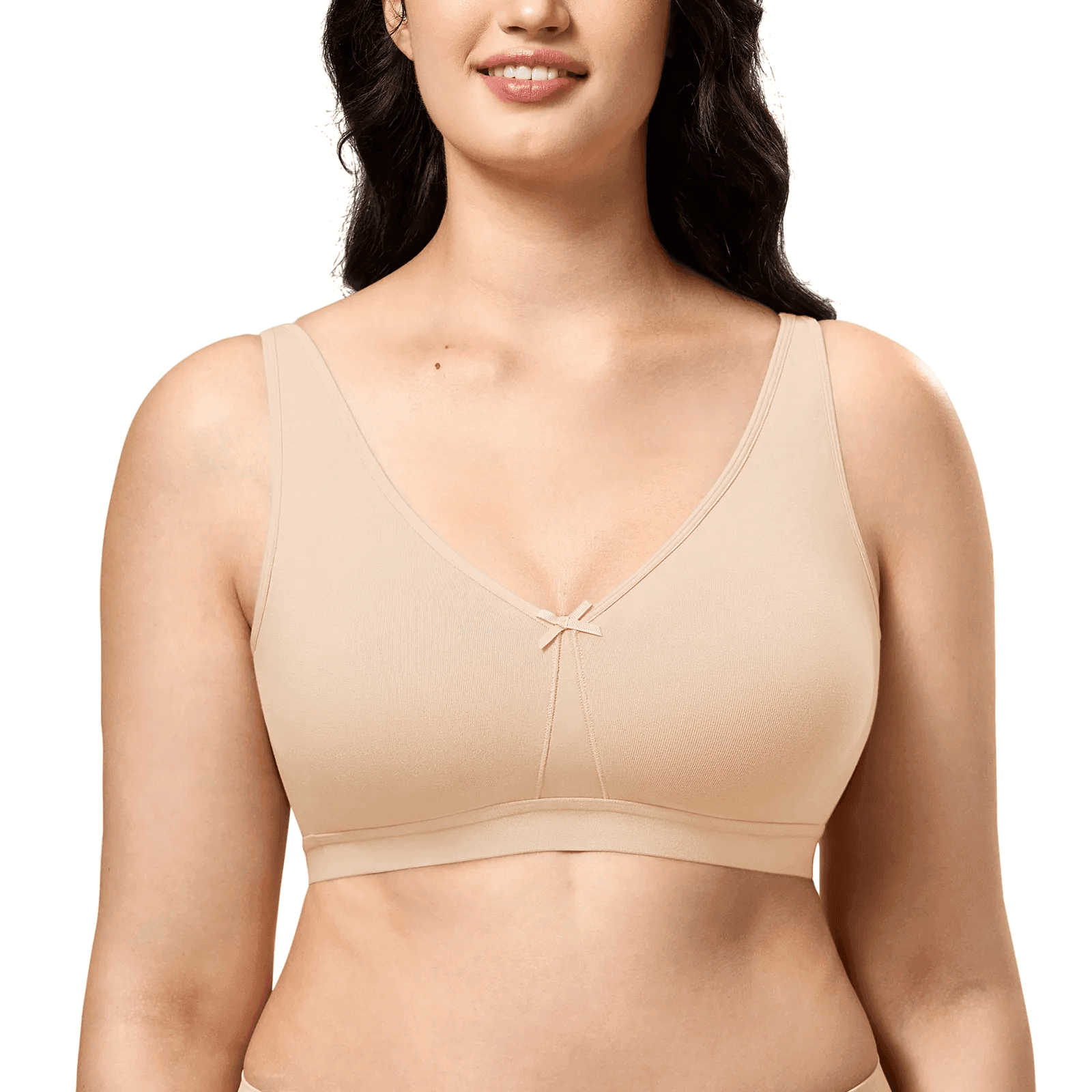 חזיית כותנה נוחה ללא עצם למראה נשי עדין - לה איסלה