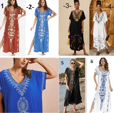 שמלת גלביה מהפנטת בגימור רקמה עדינה ואופנתית להופעה של אישה עצמאית קורנת