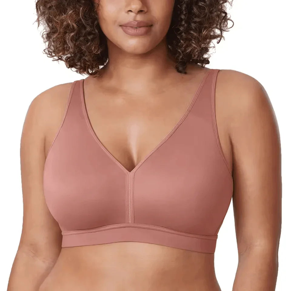 חזייה עמידה ללא עצם בסגירה אחורית אורטופדית להגנה ושמירה על יציבה נכונה