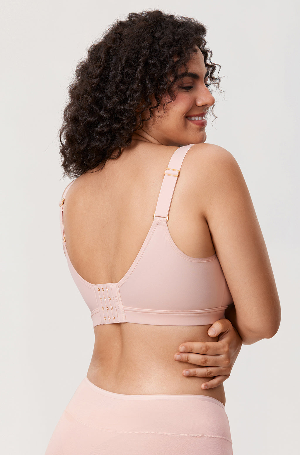 חזייה עמידה ללא עצם בסגירה אחורית אורטופדית להגנה ושמירה על יציבה נכונה