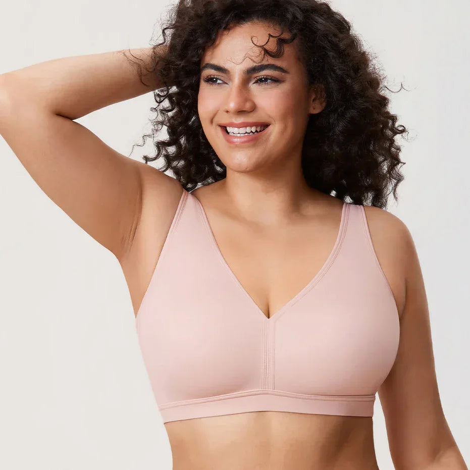 חזייה עמידה ללא עצם בסגירה אחורית אורטופדית להגנה ושמירה על יציבה נכונה