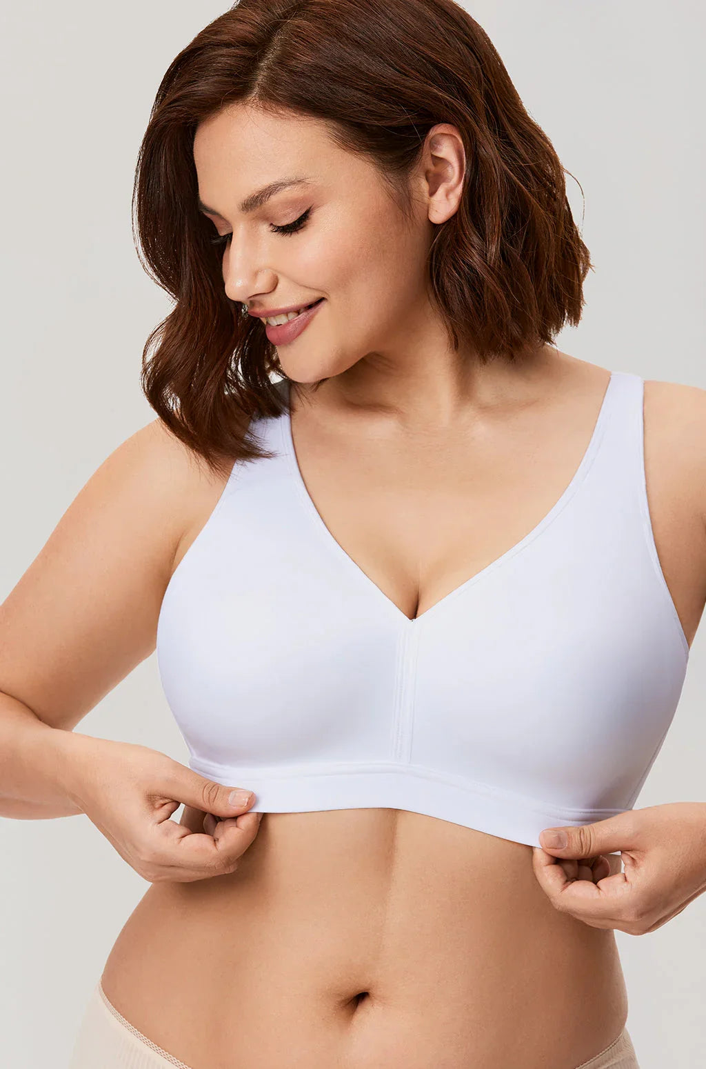 חזיית נוחות ללא עצם בסגירה אחורית אורטופדית להגנה ושמירה על יציבה נכונה