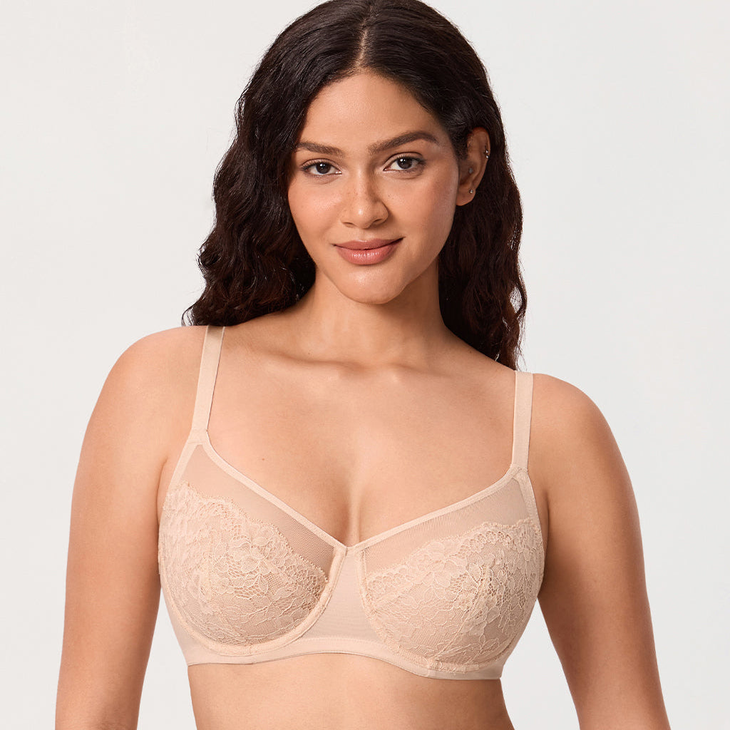 חזיית בלקונט מתחרה שקופה לגזרה מחמיאה ולכיסוי מלא