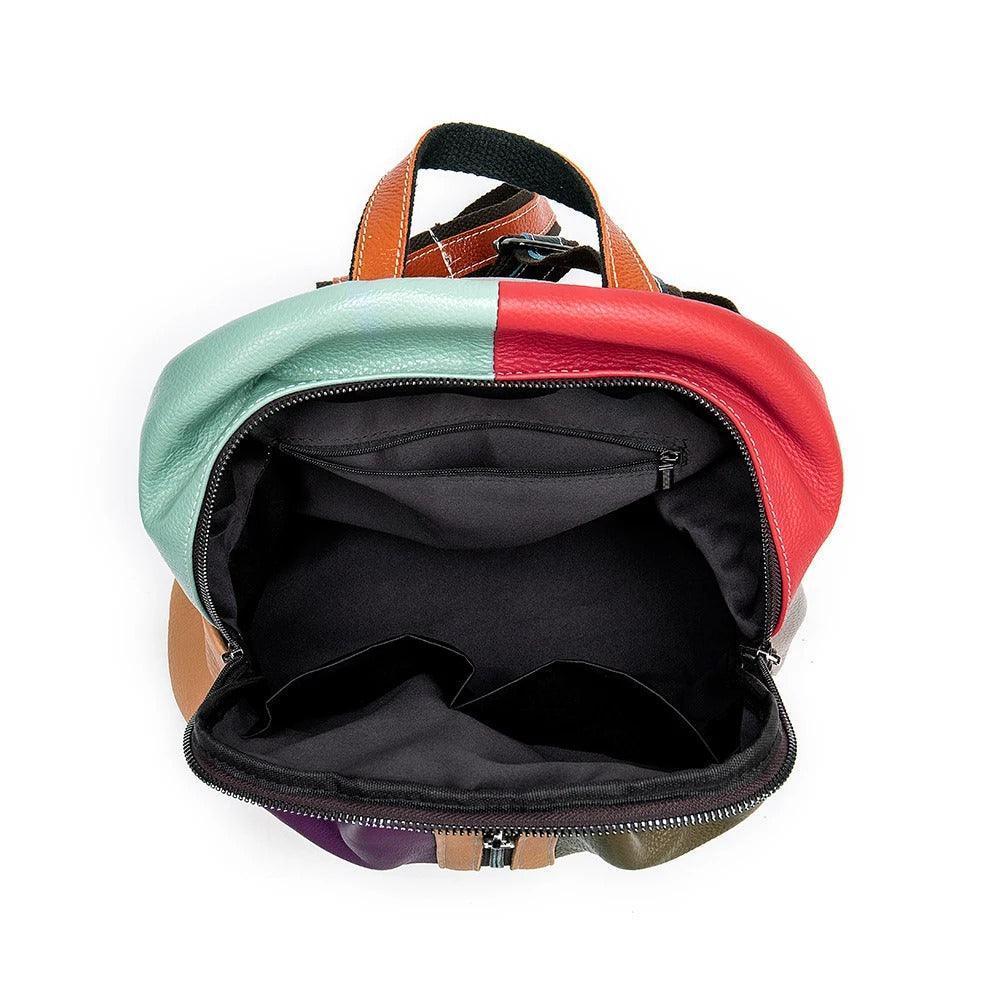 תיק גב צבעוני פרקטי מעור בגימור מדוייק להופעה כריזמתית וללוק שתגרפי בו מחמאות - לה איסלה: אופנה וחזיות פרימיום