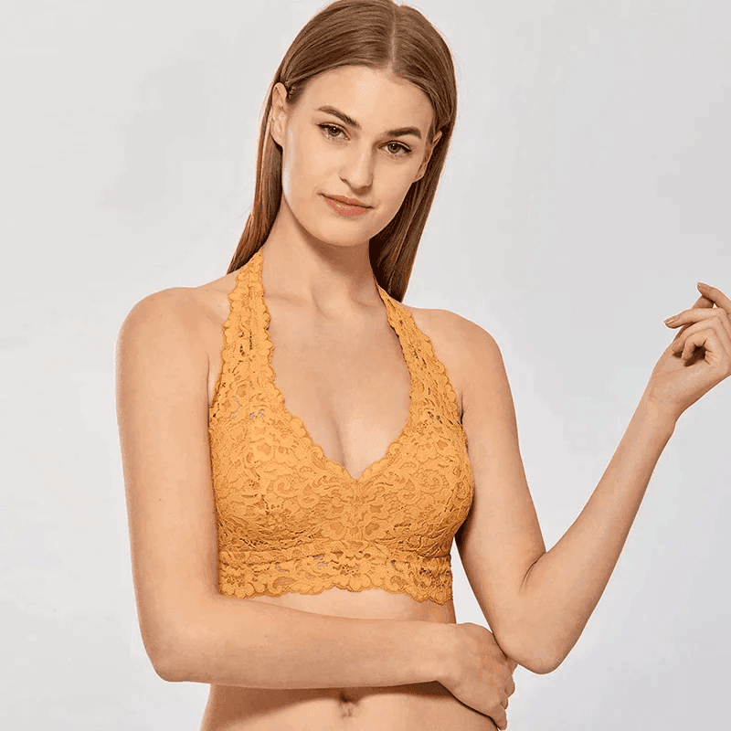 חזיית תחרה מרופדת קלות במבנה עוטף ללוק נסיכותי - לה איסלה: אופנה וחזיות פרימיום