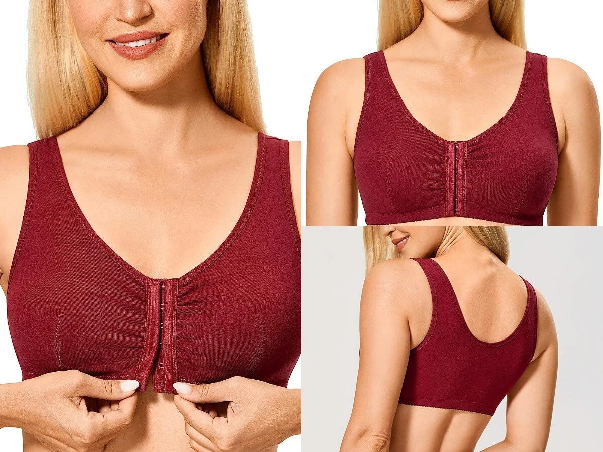 חזיית כותנה עם סגירה קדמית