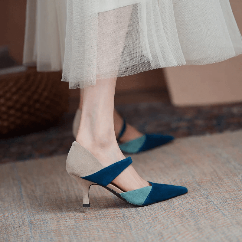 נעל עקב עדינה מזמש מקורי בעיצוב איטלקי להופעה נשית אלגנטית ומרהיבה - לה איסלה 