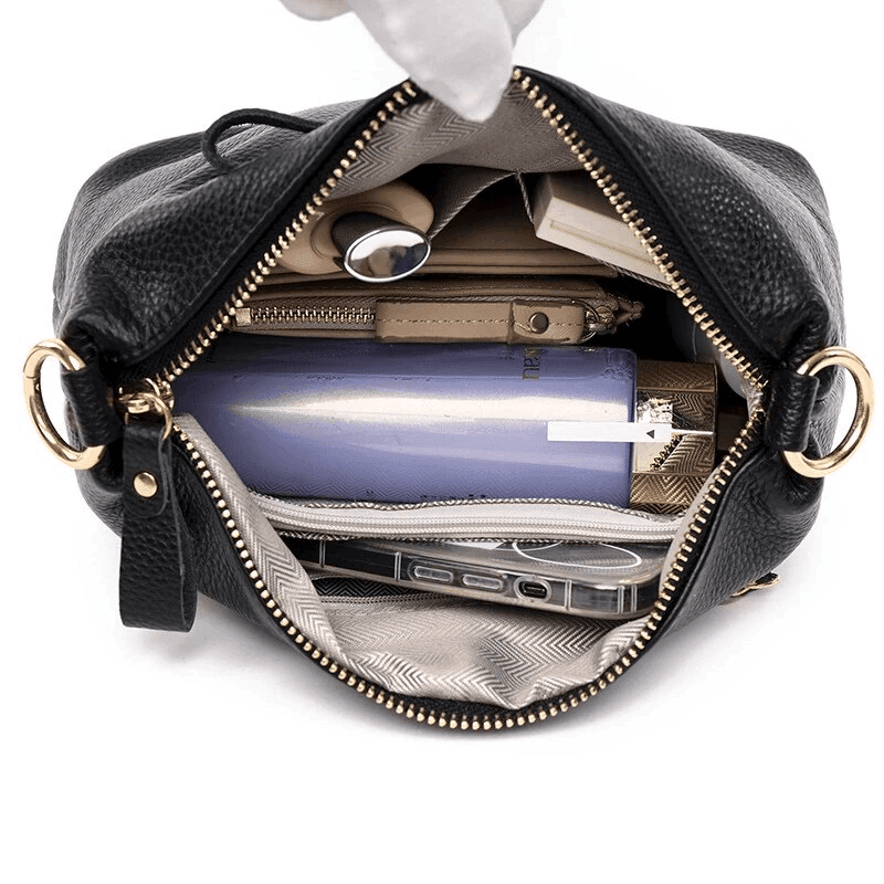 תיק עור איטלקי מעור מקורי בגימור נשי אישי לנשיאה של חפצים אישיים ללוק בוגר - לה איסלה