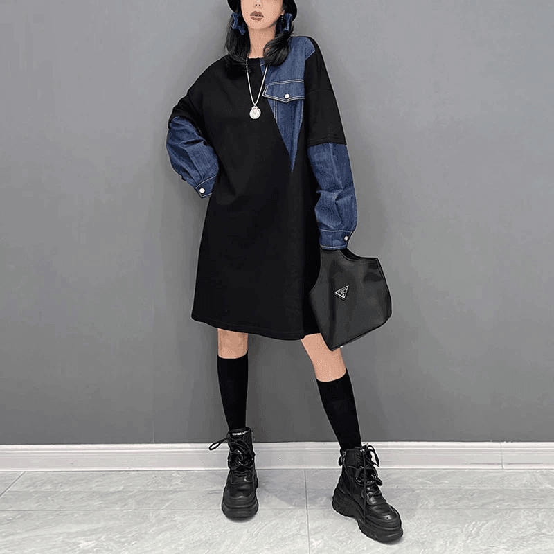 שמלת לוס משגעת בשילוב ג'ינסטרנדי ללוק אופנתי מושך ולהופעה נשית מקורית - לה איסלה