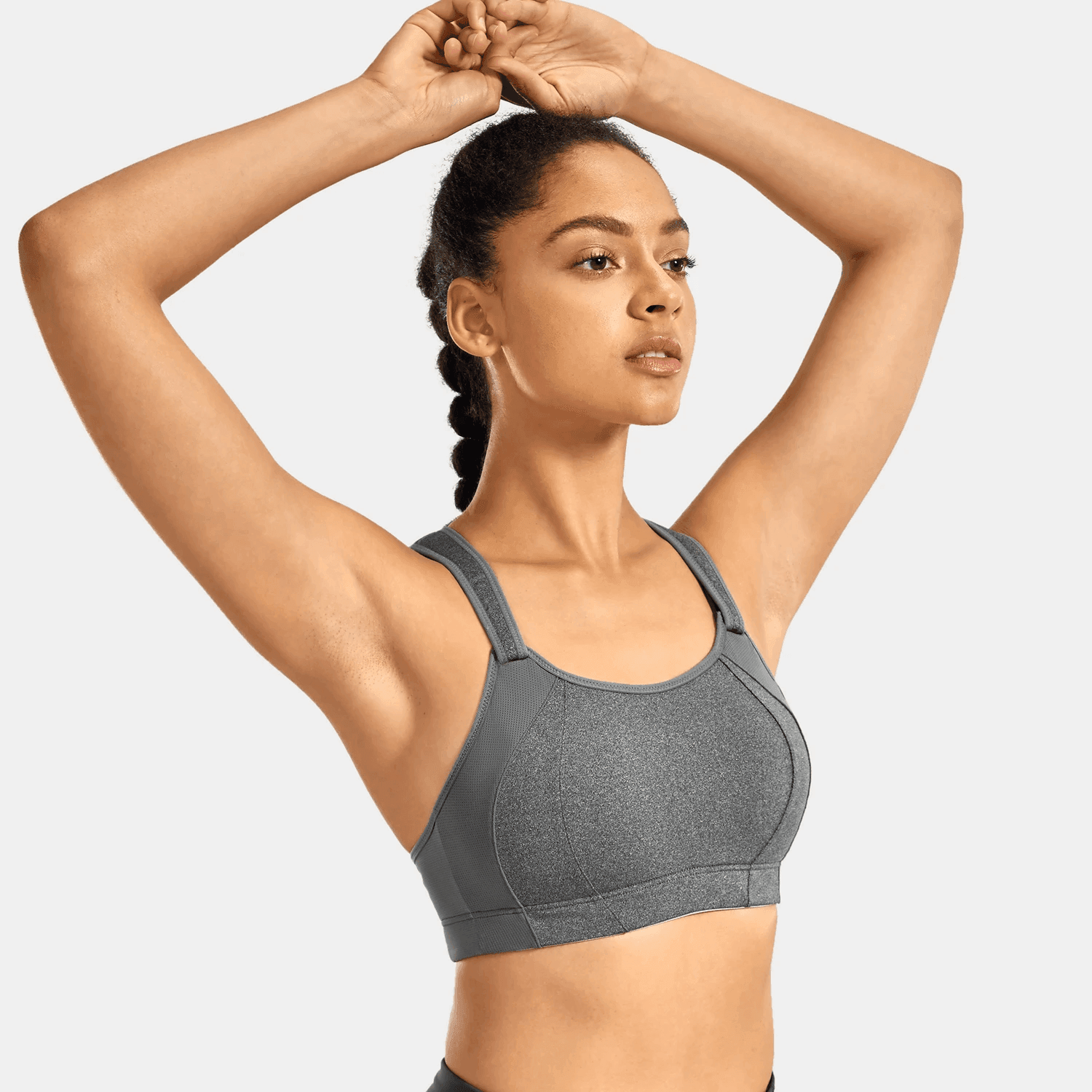 חזיית ספורט ללא עצם בגיזרה מחטבת וחתיכית לתמיכה מקסימלית בעמוד השידרה - לה איסלה