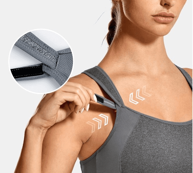 חזיית ספורט ללא עצם בגיזרה מחטבת וחתיכית לתמיכה מקסימלית בעמוד השידרה - לה איסלה