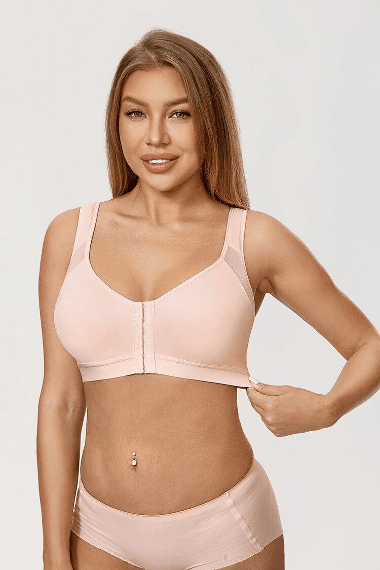 חזיית פטנט בסגירה קדמית פרקטית לאחיזה אורטופדית בגב וללוק נשי משובח - לה איסלה