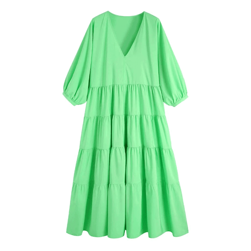 שמלת פליסה מדהימה בצבעים בוהקים להופעה נשית סוחפת וללוק מושלם לעונה - לה איסלה