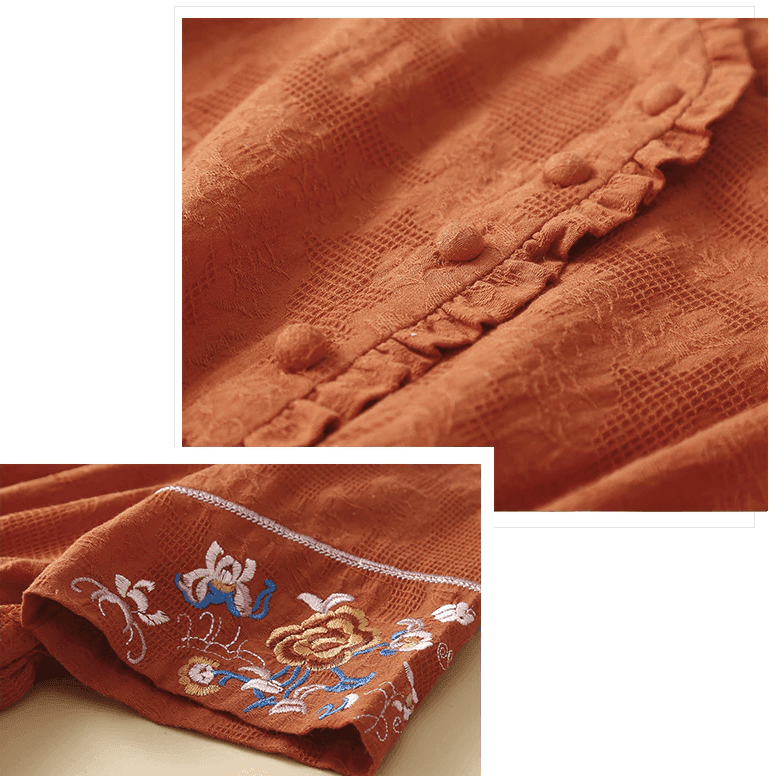 שמלת פשתן מושלמת עם כיסים בגימור אתני מהפנט להופעה נשית מקסימה - לה איסלה