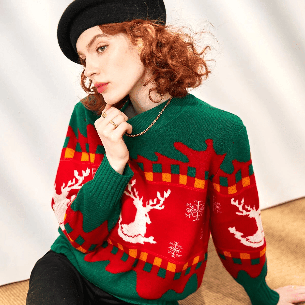 סריג קריסמס מ-ה-מ-ם בגימור נשי מושלם ללוק שמתאים לשנה החדשה - לה איסלה