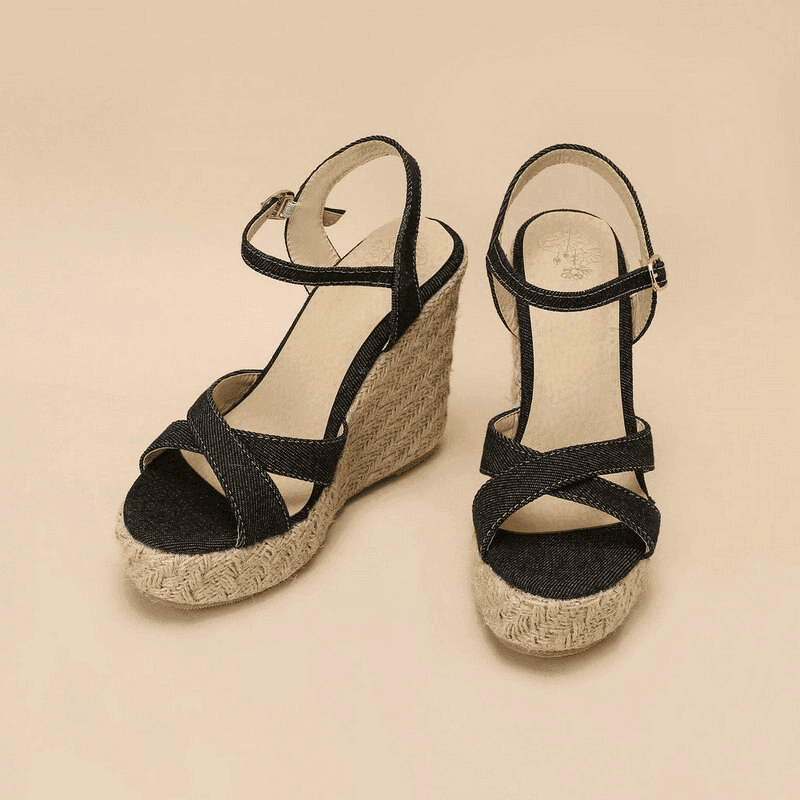 סנדל פלטפורמה מג'ינס איכותי של מעצב מברצלונה בגימור אופנתי חתיכי ללוק מקסים - לה איסלה