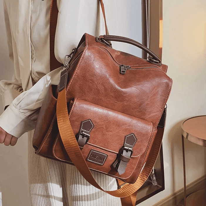 תיק גב בסיגנון רטרו של פעם בעל תא גדול ופרקטי לנשיאה של חפצים בסטייל מרהיב - לה איסלה