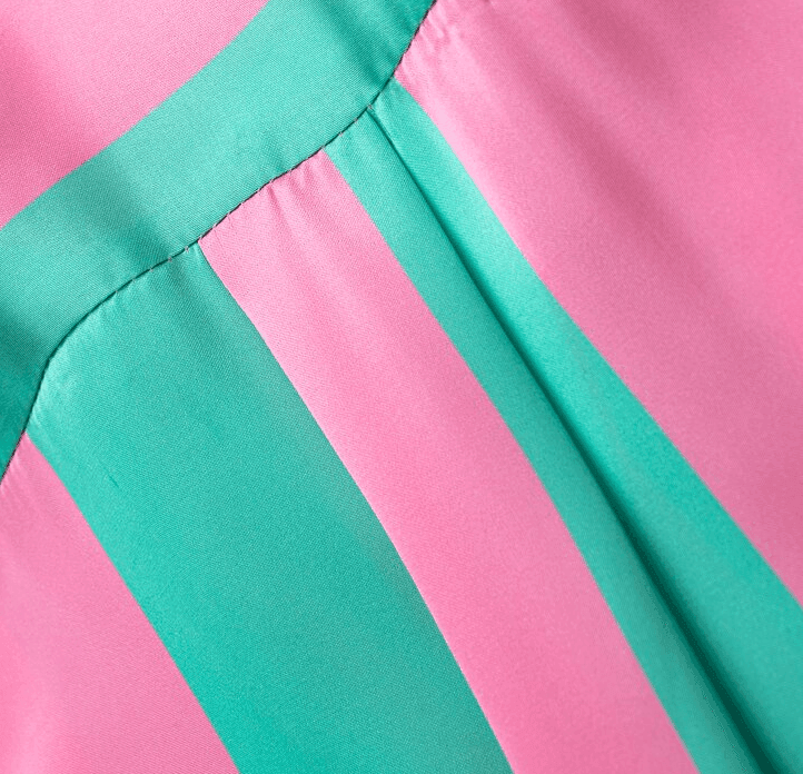 חולצת סטאן מהממת בגימור פסים בצבעי פסטל משגעים להופעה נשית כובשת - לה איסלה