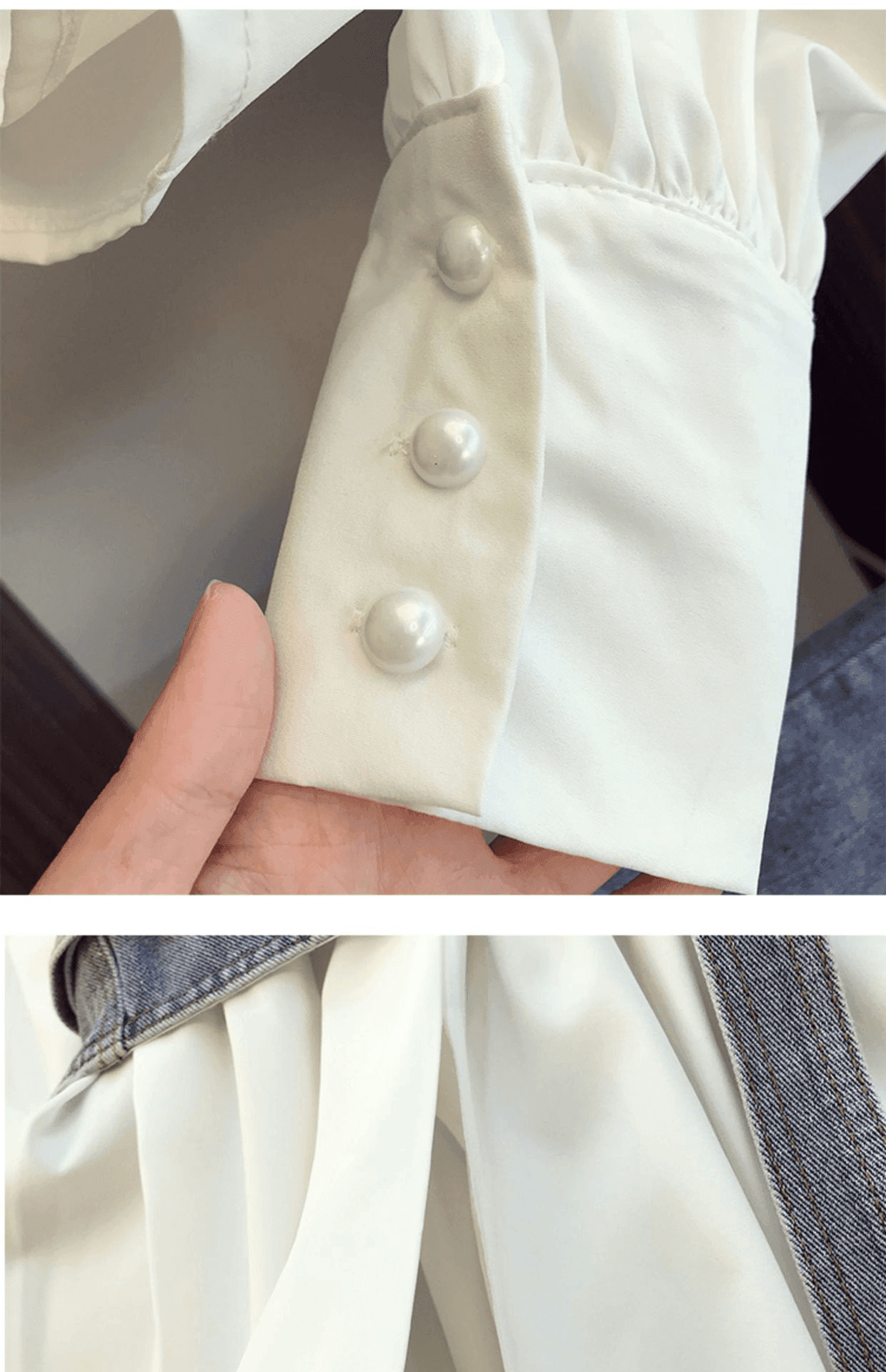 סט חגיגי של ג'ינס פדלפון בגיזרה מרהיבה עם חולצת מנג'ט בשילוב ג'ינס מעל ללוק היסטרי - לה איסלה