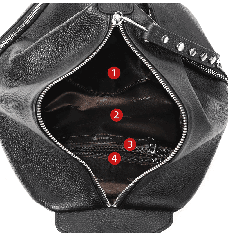 תיק גב איטלקי בגיזרת תרמיל עם תאים רבים לנשיאה פרקטית על הגב ולהופעה מהממת - לה איסלה