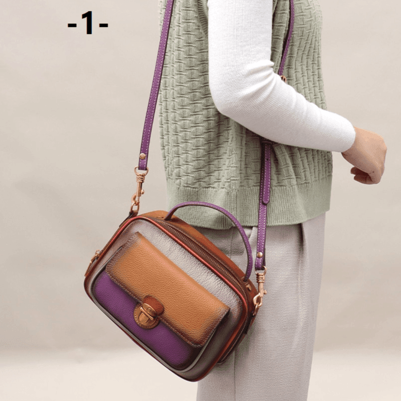 תיק צד לנשים בגיזרה צבעונית מעור מקורי ללוק נשי סוחף ולהופעה מושקעת - לה איסלה