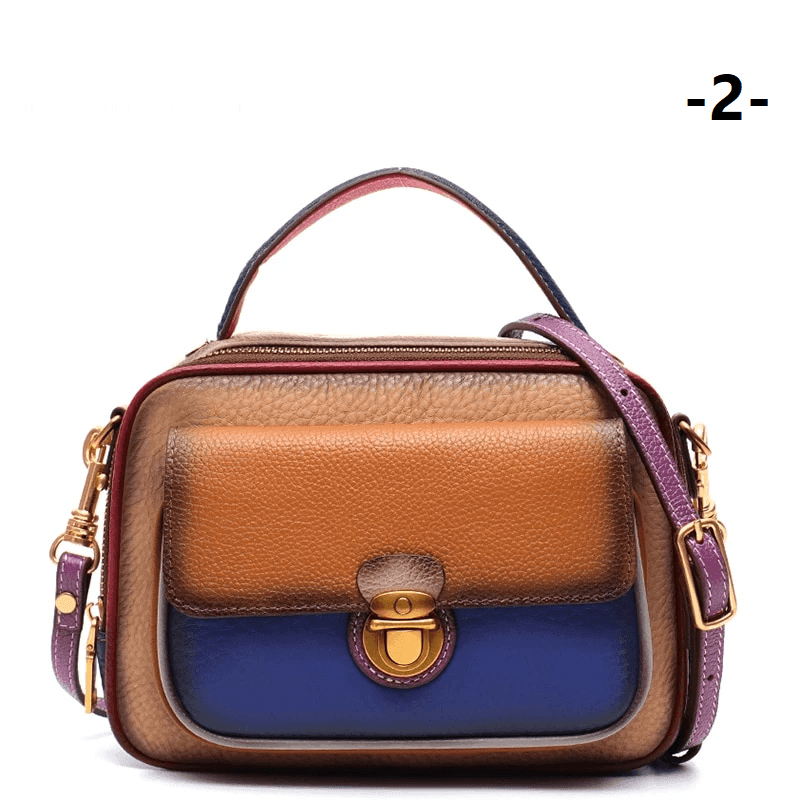 תיק צד לנשים בגיזרה צבעונית מעור מקורי ללוק נשי סוחף ולהופעה מושקעת - לה איסלה