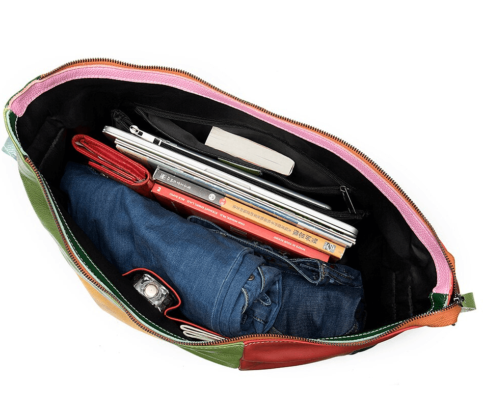 תיק עור איטלקי בצבעוניות אופנתית מהממת ללוק של אישה עצמאית חזקה ונוכחת - לה איסלה