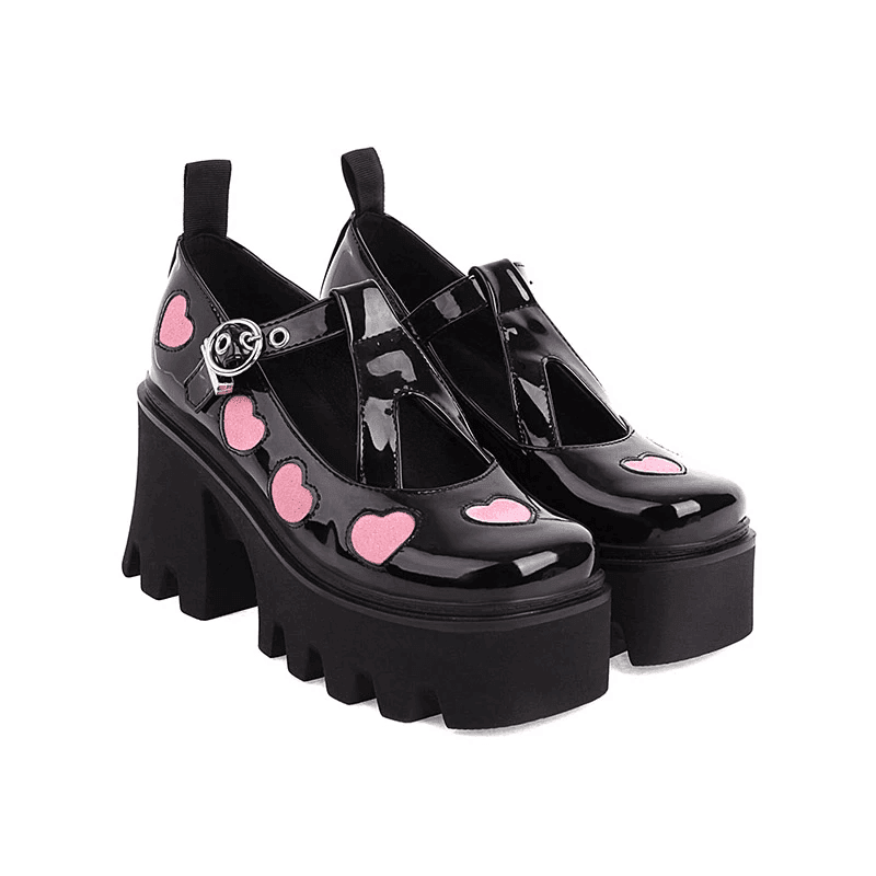 פלטפורמת לוליטה מדהימה בשילוב לבבות בגוון לקה מהפנט להופעה נשית מרשימה - לה איסלה