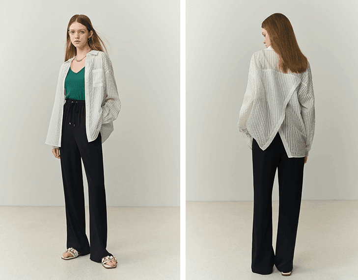 מכופתרת פשתן של מעצב ממילאנו בגימור דק וקליל להופעה נשית מרימה - לה איסלה