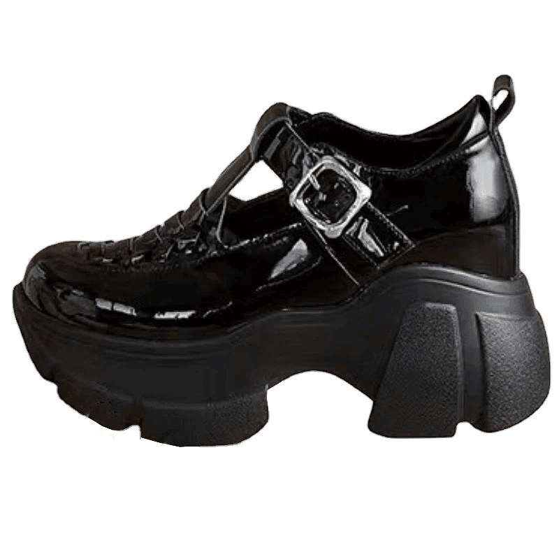 סנדל פלטפורמה גבוה וחתיכי מספרד עשוי עור מקורי ללוק נשי מדליק וללוק מנצח - לה איסלה