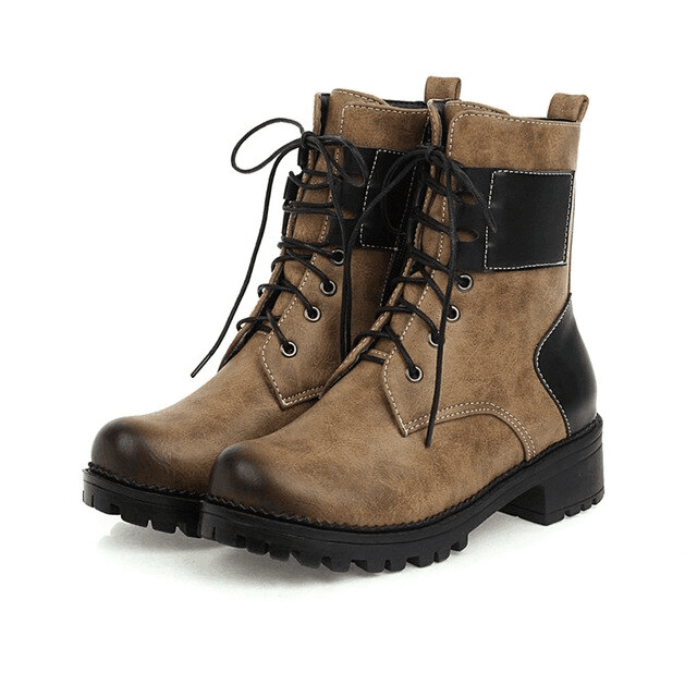 מגפי עור בסטייל דר' מרטין ללוק נשי חזק ולהופעה מושכת - לה איסלה