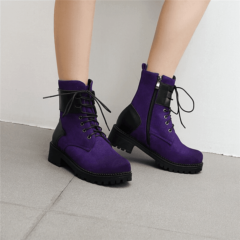 מגפי עור בסטייל דר' מרטין ללוק נשי חזק ולהופעה מושכת - לה איסלה