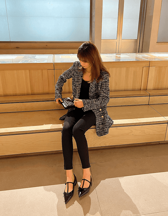 נעלי בובה בגימור פפיון של מעצב צרפתי ללוק לוליטה מרהיב ולהופעה נשית עדינה - לה איסלה