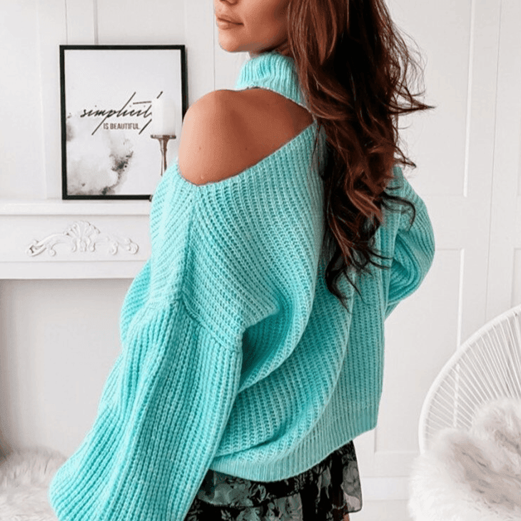 סריג כתף חשופה מבד סריג קליל להופעה נשית מעלפת וללוק לא מתאמץ - לה איסלה