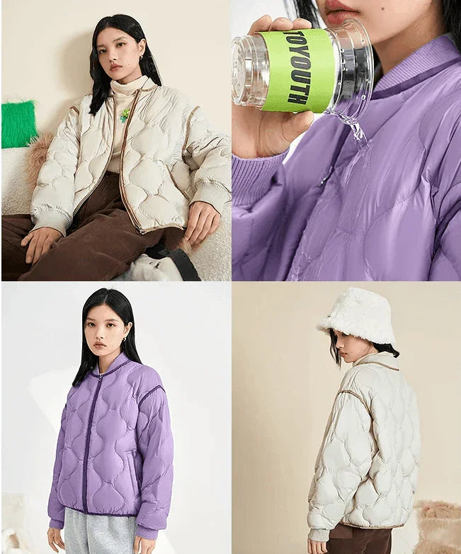 מעיל פוך מהפנט בגימור ספורט אלגנט להופעה של אישה שיוצאת בהצהרה - לה איסלה