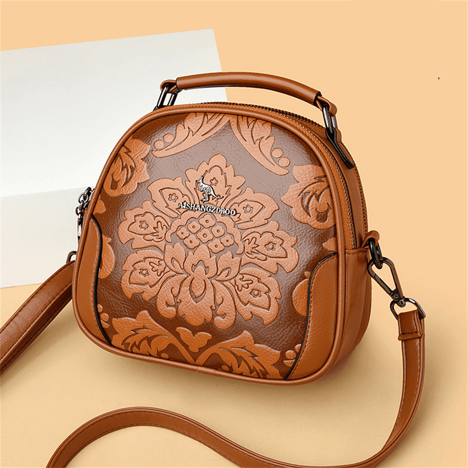 תיק אישי בחלוקה מושלמת של תאים בעיטורי פרחים בסגנון אותנטי עדין ללוק מושלם - לה איסלה