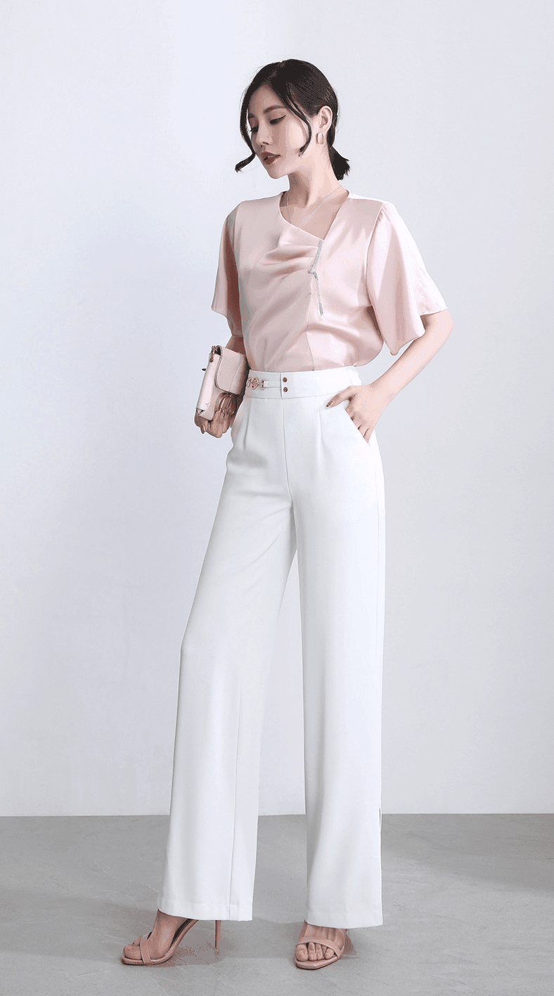 מכנס רחב בגיזרה נשית אלגנטית עם שסע עדין להופעה מרשימה וללוק משובח - לה איסלה