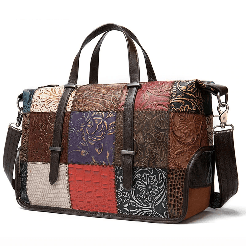 תיק עור גדול של מעצב ממילאנו בסגנון רטרו מרהיב להופעה של אישה משפיענית - לה איסלה