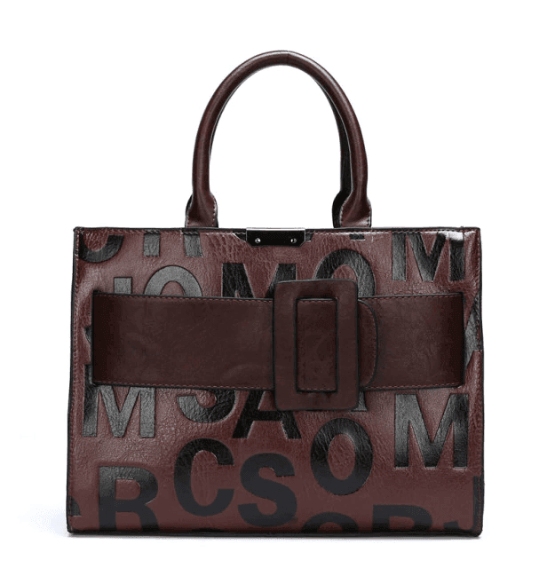 תיק טרנדי מושלם בגימור של מעצב באותיות אנגלית ולנשיאה על היד/כתף להופעה מיוחדת - לה איסלה