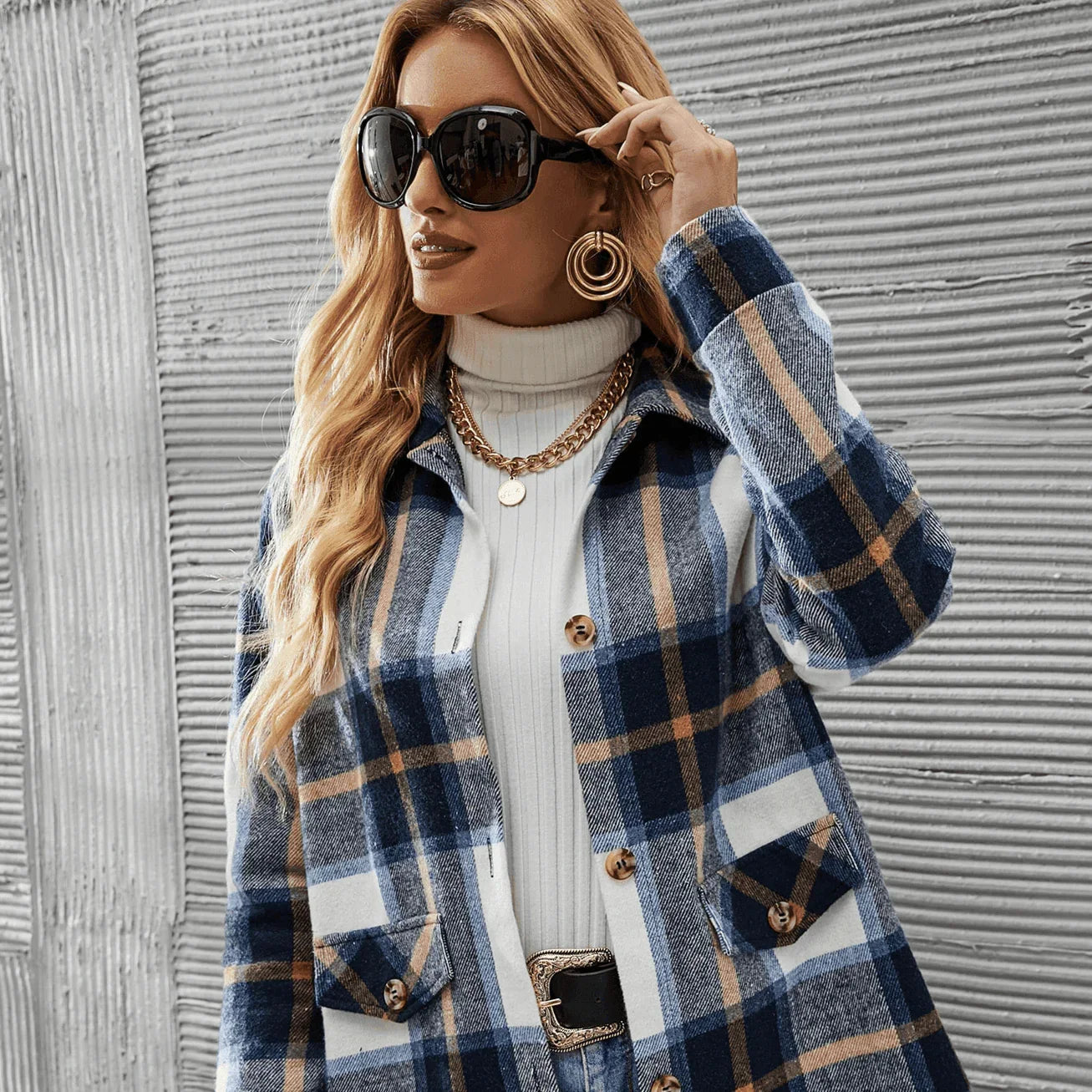 עליונית ג'קט מהפנטת בגימור משובץ כמו של פעם מפלאנל נעים להופעה משובחת - לה איסלה