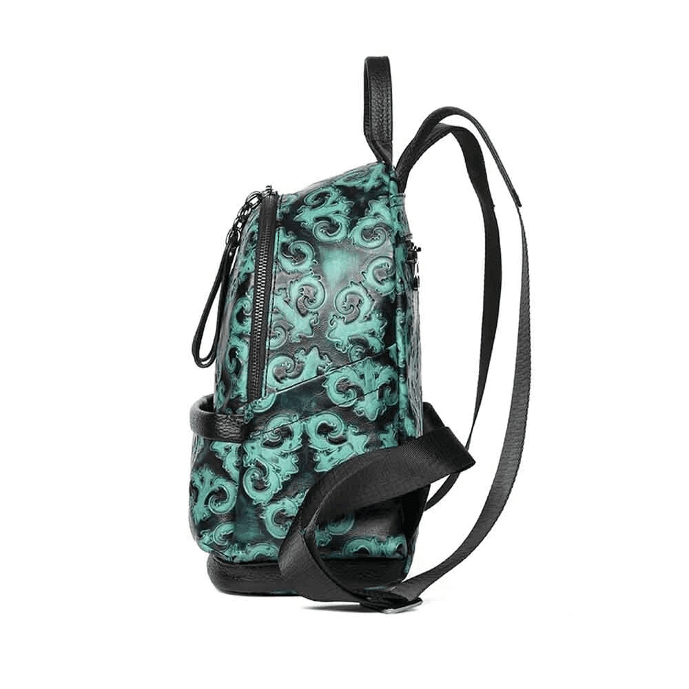 תיק גב אתני מעור שמתאים לאייפד בגיזרה נשית יוקרתית עם תאים חכמים ללוק מ-ש-ג-ע - לה איסלה