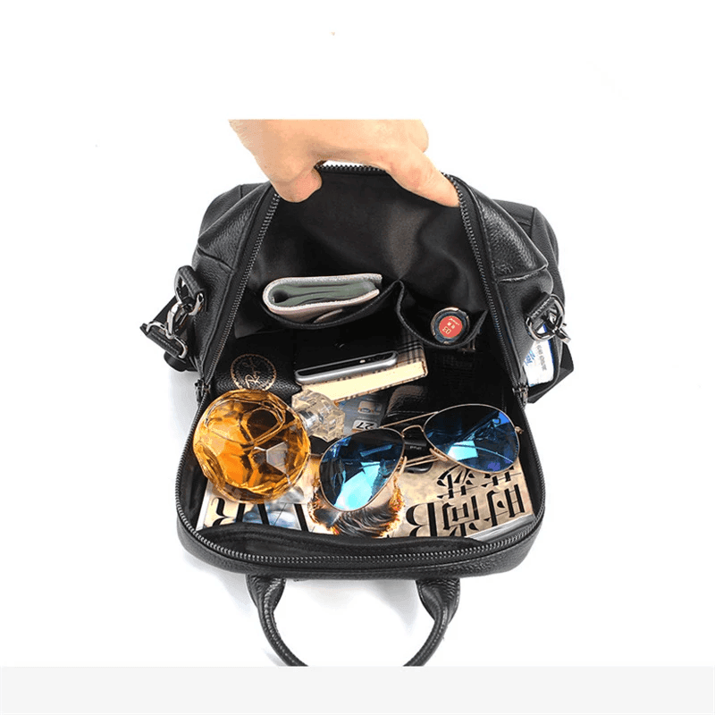 תיק גב מעור של מעצב עם הרבה תאים פרקטים להופעה שתחרשי עליה וללוק שלא נמאס - לה איסלה