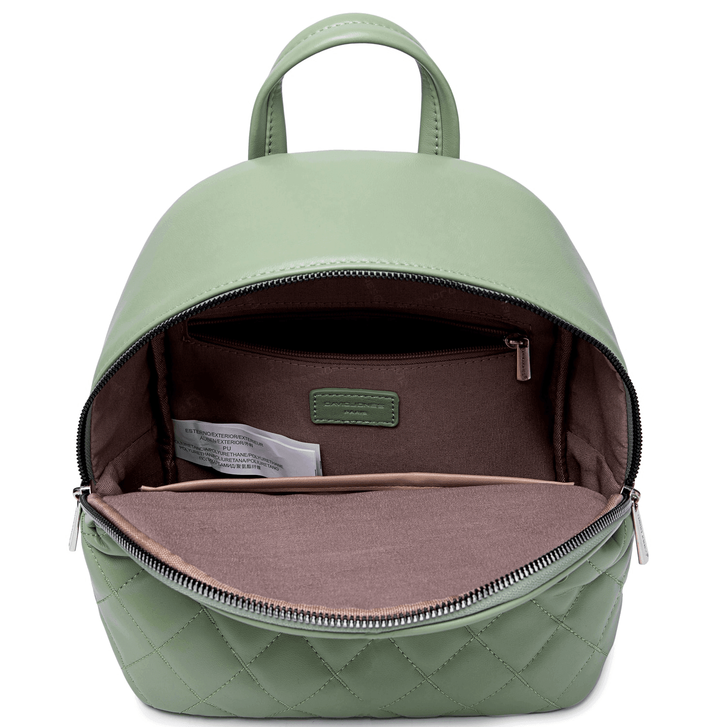 תיק גב קליל של מעצב אירופאי בגימור מרובע מרהיב להופעה של אישה מבריקה - לה איסלה