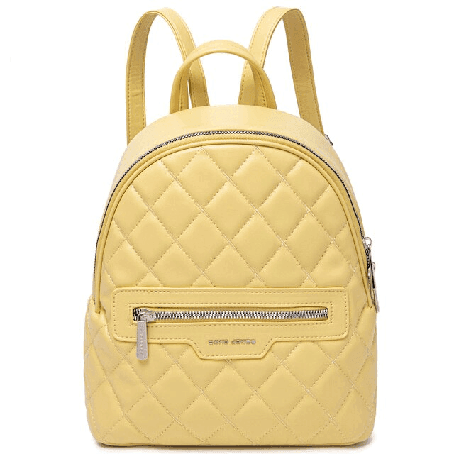 תיק גב קליל של מעצב אירופאי בגימור מרובע מרהיב להופעה של אישה מבריקה - לה איסלה