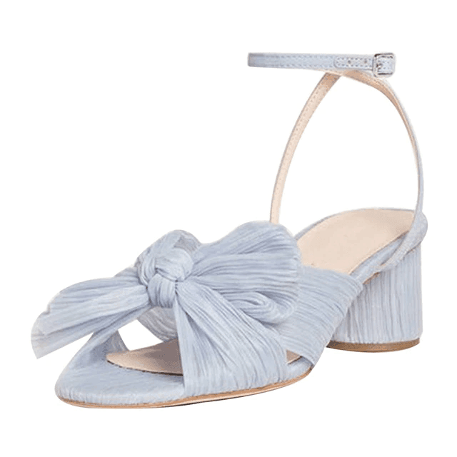 סנדל מעצב בגיזרה נשית חתיכית בשילוב פפיון משי להופעה נשית רכה ומזמינה - לה איסלה