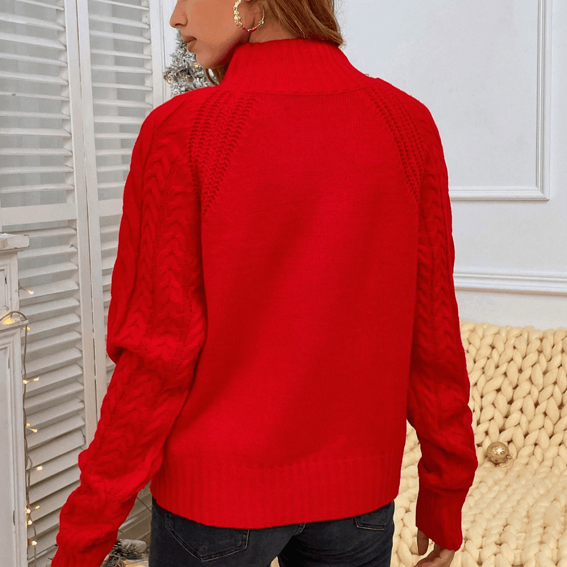 סריג מחמם בסגנון חצי גולף ללוק של אישה נועצת ואמיצה וללוק מושך תשומת לב - לה איסלה