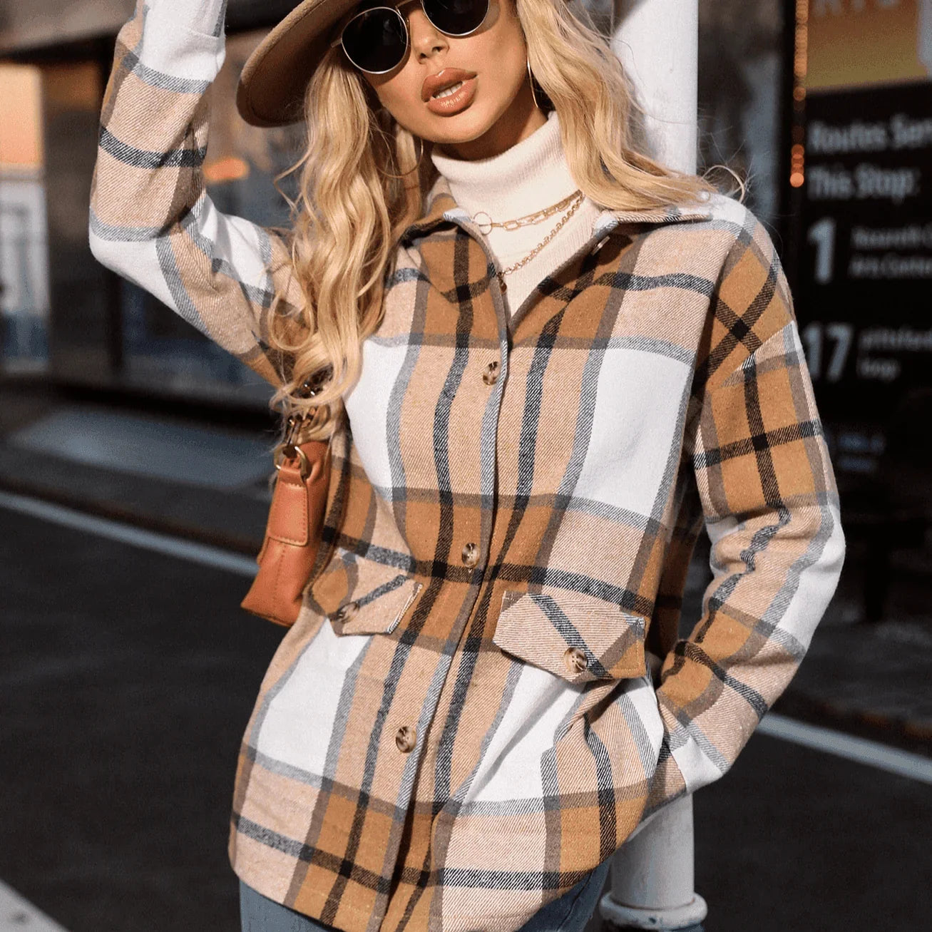 עליונית ג'קט מהפנטת בגימור משובץ כמו של פעם מפלאנל נעים להופעה משובחת - לה איסלה