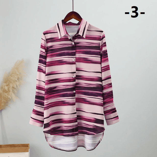 חולצת סטאן מרהיבה ממילאנו בהדפסים צבעוניים ואופנתיים ללוק בסטייל - לה איסלה