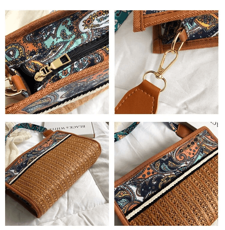 תיק אתני קטן בגימור של ארנק מרהיב של מעצב איטלקי ללוק שמיימי - לה איסלה